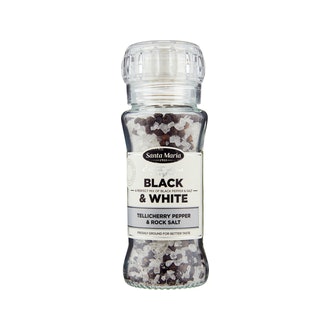 Santa Maria Black & White vuorisuola-mustapippurisekoitus 110g mylly kalorit ja ravintosisältö - 75 kcal
