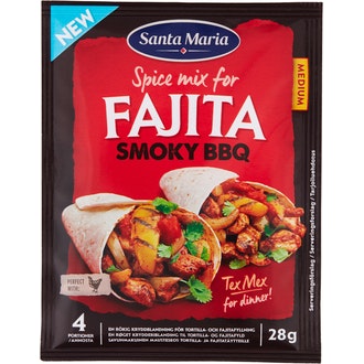 SM tex mex fajita spicemix smoky bbq28g kalorit ja ravintosisältö - 263 kcal