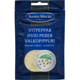 Santa Maria valkopippuri jauhettu 22g kalorit ja ravintosisältö - 283 kcal