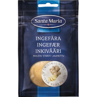 Santa Maria inkivääri jauhettu 20g kalorit ja ravintosisältö - 332 kcal