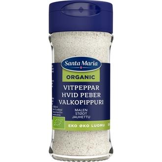 Santa Maria Valkopippuri jauhettu Luomu, purkki 35g kalorit ja ravintosisältö - 283 kcal