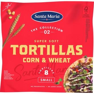Santa Maria 200G Tortilla Corn & Wheat Small (8-pack) 200Gx14 kalorit ja ravintosisältö - 293 kcal