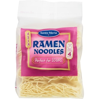 Santa Maria Ramen Noodles, Ramen-nuudelit 200g kalorit ja ravintosisältö - 354 kcal