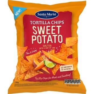 Santa Maria 130G Tortilla Chips Sweet Potato kalorit ja ravintosisältö - 517 kcal