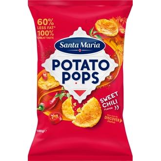 Santa Maria 100G Sweet Chili Potato Pops sipsi kalorit ja ravintosisältö - 398 kcal