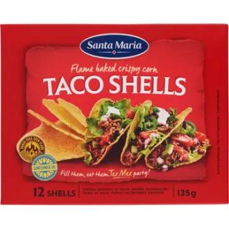 Santa Maria Taco Shells Tacokuoret 12 kpl 135 g kalorit ja ravintosisältö - 461 kcal
