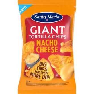 Santa Maria 160g Giant Tortilla Chips Nacho Cheese kalorit ja ravintosisältö - 472 kcal