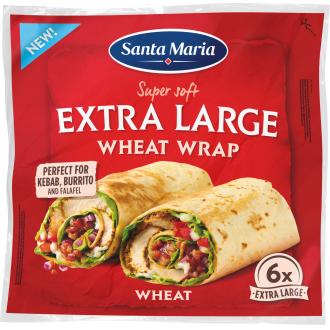 Santa Maria 591gTortilla Extra Large 6p vehnätortilla kalorit ja ravintosisältö - 303 kcal