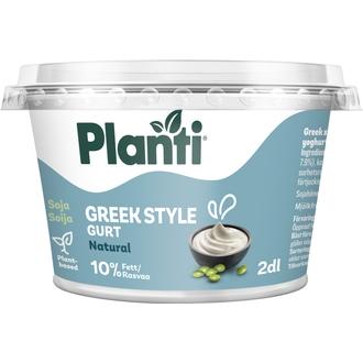 Planti greek style gurt, hapatettu soijavalmiste 2dl kalorit ja ravintosisältö - 124 kcal