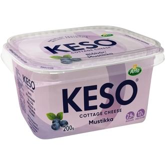 Arla Keso raejuusto mustikka 200 g kalorit ja ravintosisältö - 100 kcal