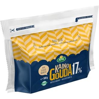 Arla Tolkuttomat Juustot Kaino Gouda 17% 500 g kalorit ja ravintosisältö - 274 kcal