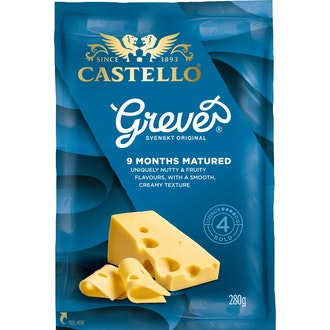 Castello Greve juusto 280g kalorit ja ravintosisältö