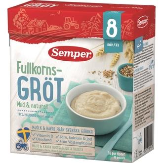 Semper 480G Täysjyväpuuro, Maustamaton Alkaen 8 Kk Puurojauhe kalorit ja ravintosisältö - 455 kcal
