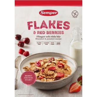 Semper Gluteeniton Hiutaleet & Punaiset marjat muro 300g kalorit ja ravintosisältö - 376 kcal