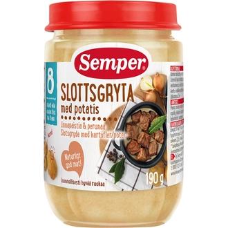 Semper 190g Linnapaistia ja perunaa alkaen 8kk ateria kalorit ja ravintosisältö