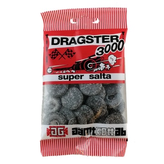 Dragster 3000 Salmiakki 50g kalorit ja ravintosisältö - 370 kcal