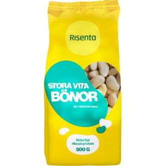 Risenta iso valkoinen papu 500g kalorit ja ravintosisältö - 320 kcal