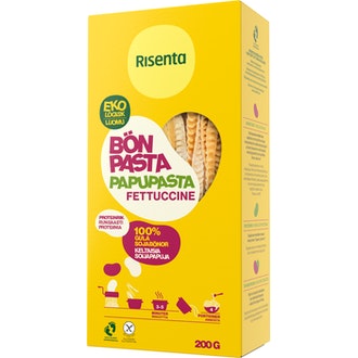 Risenta papupasta fettuccine 200g keltainen luomu kalorit ja ravintosisältö