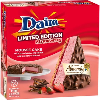 Almondy daim strawberry kakku 400g pakaste kalorit ja ravintosisältö - 401 kcal