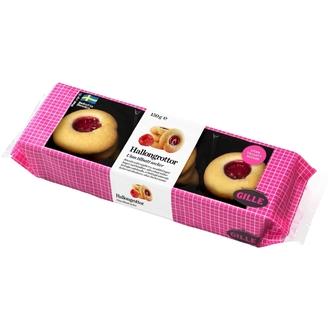 Gille vadelmatäytekeksejä ei lisättyä sokeria 150g kalorit ja ravintosisältö