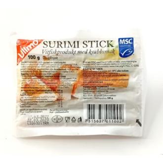 Ullmo surimi sticks 100g pakaste kalorit ja ravintosisältö - 109 kcal