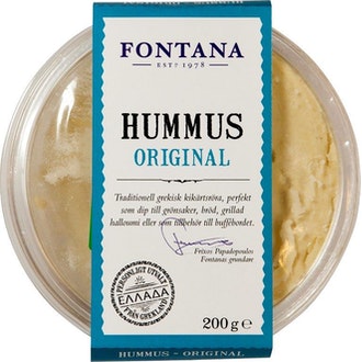 Fontana hummus original 200g kalorit ja ravintosisältö