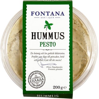 Fontana pesto hummus 200g kalorit ja ravintosisältö