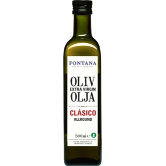 Fontana extra virgin oliiviöljy 500ml clasico kalorit ja ravintosisältö