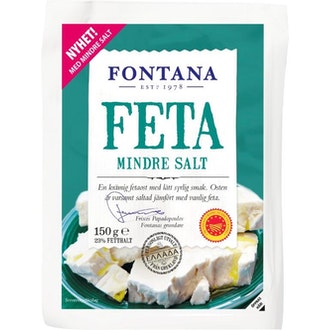 Fontana Feta 150g -50% vähemmän suolaa kalorit ja ravintosisältö