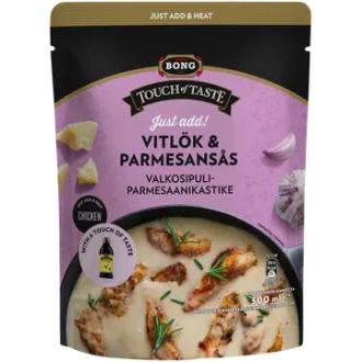 Bong Touch of Taste Just add Valkosipuli-parmesaanikastike 300 ml kalorit ja ravintosisältö - 128 kcal