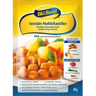 Blå Band mix isoisän nakkikastike 40g kalorit ja ravintosisältö