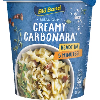 Blå Band Meal Cup Creamy Carbonara Carbonara-Pasta-ateria 70g kalorit ja ravintosisältö