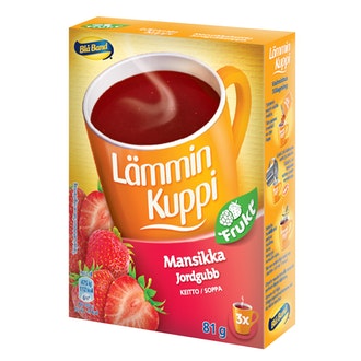 Blå Band Lämmin Kuppi Frukt Mansikkakeitto 3x27g kalorit ja ravintosisältö - 49 kcal