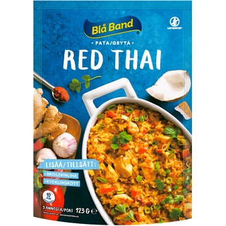 Blå Band Red Thai pata Riisi-kasvis-mausteseos 123g kalorit ja ravintosisältö - 99 kcal