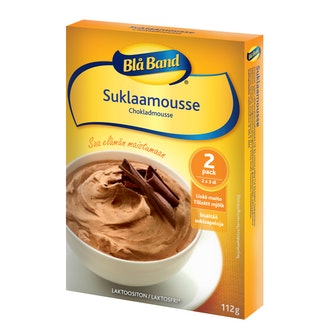 Blå Band laktoositon Suklaamousse 2x56g kalorit ja ravintosisältö