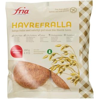 Fria Kaurasämpylä 280G/4Kpl Gluteeniton Pakaste kalorit ja ravintosisältö