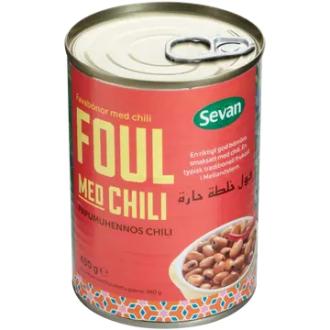 Sevan favapavut chili 400g kalorit ja ravintosisältö - 123 kcal