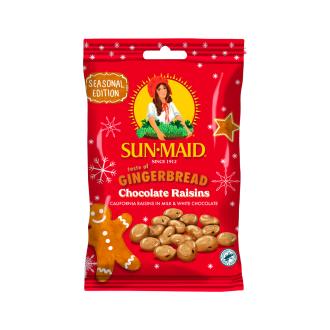 Sun-Maid Piparkakunmakuinen suklaarusina 120g kalorit ja ravintosisältö - 476 kcal
