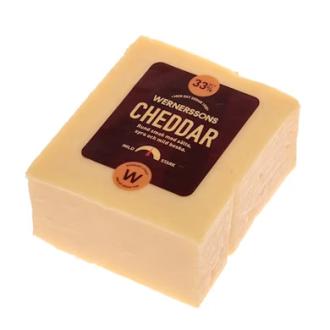 Wernerssons Cheddar 33% 500g kalorit ja ravintosisältö - 412 kcal