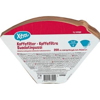 X-tra Suodatinpussi valkaisematon 1x4, 200 kpl