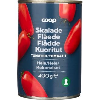 Coop kuoritut kokonaiset tomaatit 400 g kalorit ja ravintosisältö - 19 kcal