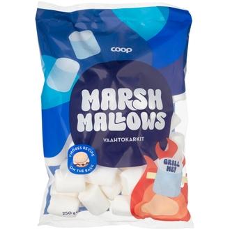 Coop vaahtokarkit 250 g kalorit ja ravintosisältö - 336 kcal