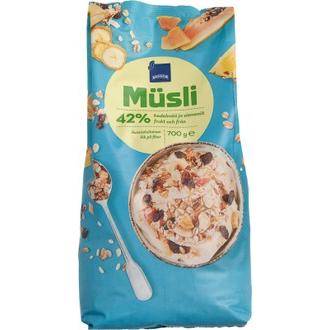 Rainbow 700g hedelmä-siemenmysli kalorit ja ravintosisältö - 394 kcal