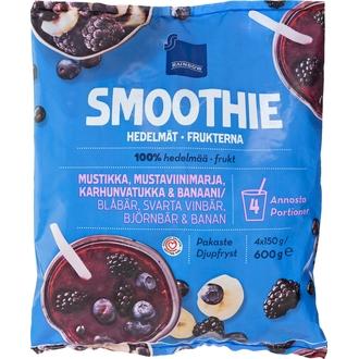 Rainbow 600G Smoothie Hedelmät Mustikka-Mustaviinimarja-Karhunvatukka-Banaani Pakaste