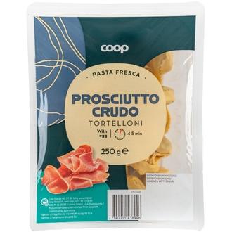 Coop Tortelloni tuorepasta ilmakuivattu kinkku 250 g kalorit ja ravintosisältö - 283 kcal