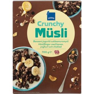 Rainbow 700g banaani-jogurtti-suklaamuromysli kalorit ja ravintosisältö - 469 kcal