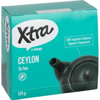 Xtra Ceylonin tee 100 x 1,25 g kalorit ja ravintosisältö