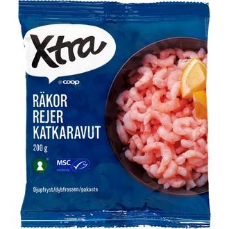 Xtra katkaravut MSC pakaste 200 g kalorit ja ravintosisältö - 66 kcal