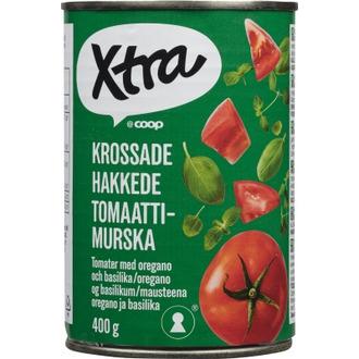 Xtra tomaattimurska oregano ja basilika 400 g kalorit ja ravintosisältö - 20 kcal