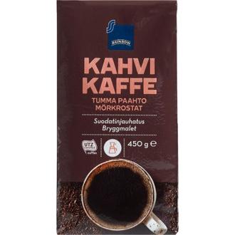 Rainbow 450g tummapaahtoinen kahvi suodatinjauhatus